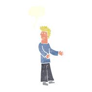 cartoon disgusted man with speech bubble N10
