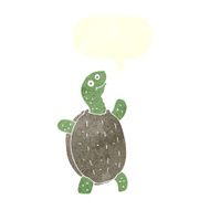 cartoon happy turtle with speech bubble N10