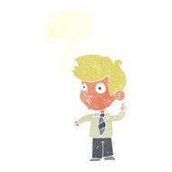 cartoon boy asking question with speech bubble N19