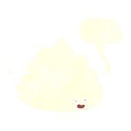cartoon cloud character with speech bubble N10