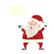 jolly santa cartoon with speech bubble N29