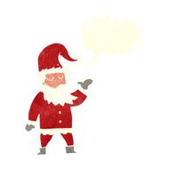 cartoon santa claus with speech bubble N182