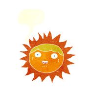 sun cartoon character with speech bubble N10