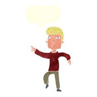 cartoon dancing man with speech bubble N18