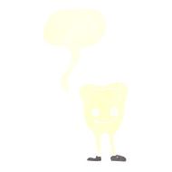 cartoon happy tooth with speech bubble N34