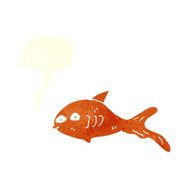 cartoon fish with speech bubble N81