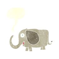 cartoon baby elephant with speech bubble N10