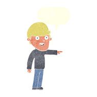 cartoon pointing man with speech bubble N78