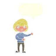 cartoon happy person with speech bubble N27