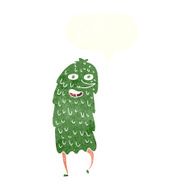 cartoon monster with speech bubble N46