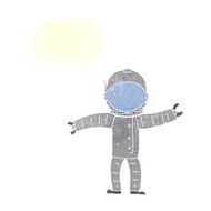 cartoon astronaut with speech bubble N114