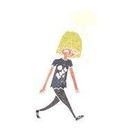cartoon teenager with speech bubble N10