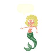 cartoon mermaid with speech bubble N63