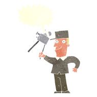 cartoon film maker with speech bubble N9