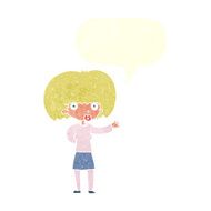 cartoon woman gesturing with speech bubble N27