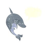 cartoon shark with speech bubble N39