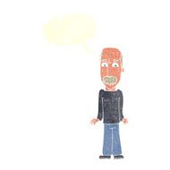 cartoon dad shrugging shoulders with speech bubble N10