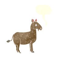 cartoon mule with speech bubble N9
