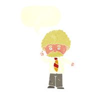 cartoon teacher with speech bubble N10