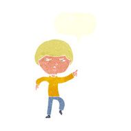 cartoon annoyed man with speech bubble N74