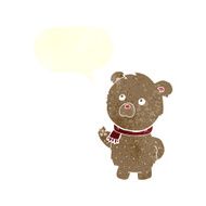 cartoon teddy bear with speech bubble N73