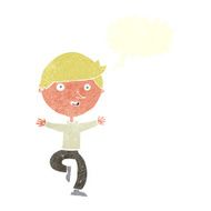 cartoon excited man with speech bubble N65