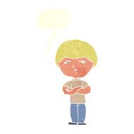 cartoon grumpy man with speech bubble N19