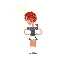 cartoon waitress with speech bubble N24
