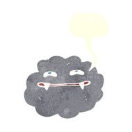 cartoon vampire cloud with speech bubble N6