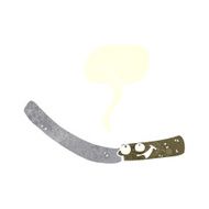 cartoon kitchen knife with speech bubble N2