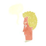 cartoon annoyed man with speech bubble N75