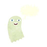 funny cartoon ghost with speech bubble N82