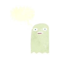 funny cartoon ghost with speech bubble N84