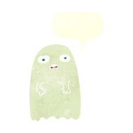 funny cartoon ghost with speech bubble N86