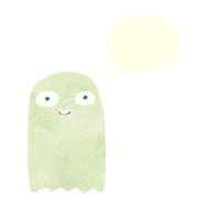 funny cartoon ghost with speech bubble N87