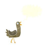 cartoon bird with speech bubble N262