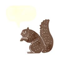 cartoon squirrel with speech bubble N14