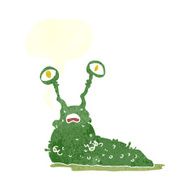 cartoon gross slug with speech bubble N15