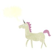 cartoon unicorn with speech bubble N38
