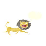 cartoon lion with speech bubble N15