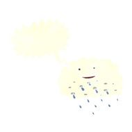 cartoon rain cloud with speech bubble N15