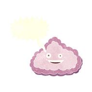 cartoon decorative cloud with speech bubble N8