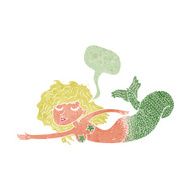 cartoon mermaid with speech bubble N64