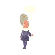 cartoon queen with speech bubble N9