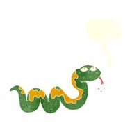 cartoon snake with speech bubble N63