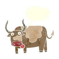 cartoon bull with speech bubble N27