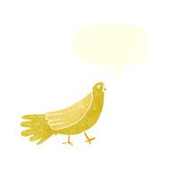cartoon bird with speech bubble N263