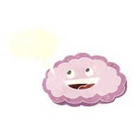 cartoon decorative cloud with speech bubble N10
