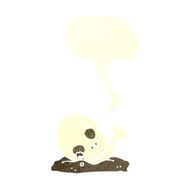 cartoon old bones with speech bubble N2