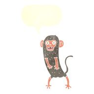 cartoon crazy monkey with speech bubble N10